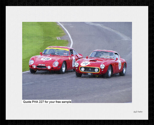 Classic Ferrari Racing Art For Sale