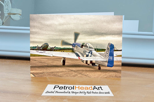P51 Mustang Greetings Card