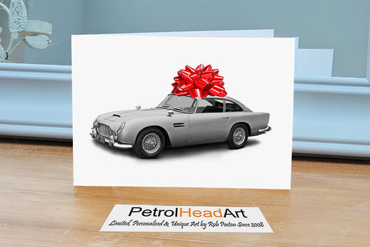 Aston Martin DB5 James Bond greeting card