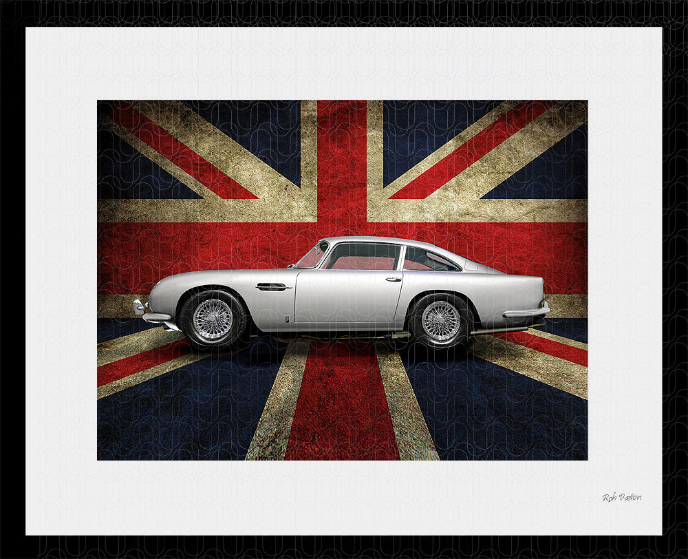 Aston Martin DB5 art Union Jack