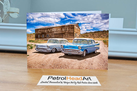 Chevy Bel Air Art Greetings Card