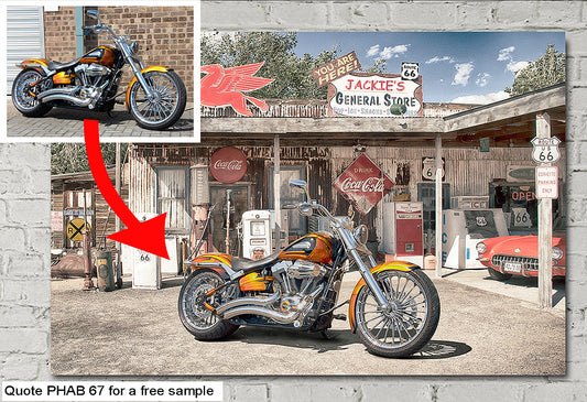 Gifts for Harley Owners Route 66 Art