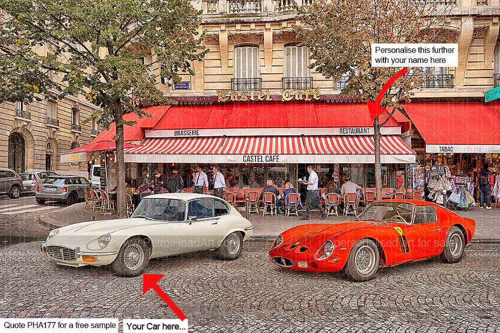 personalised ferrari 250 art