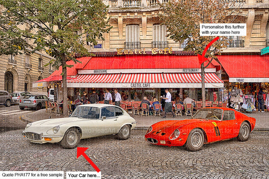 personalised ferrari 250 art