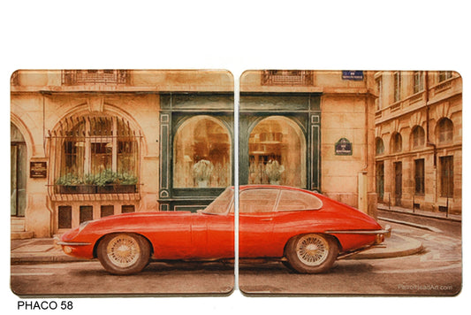 E Type Jaguar mug mats