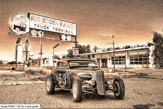 Hot Rod Greetings Card