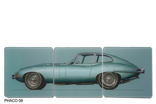 Jaguar E-Type Blue Art Coaster