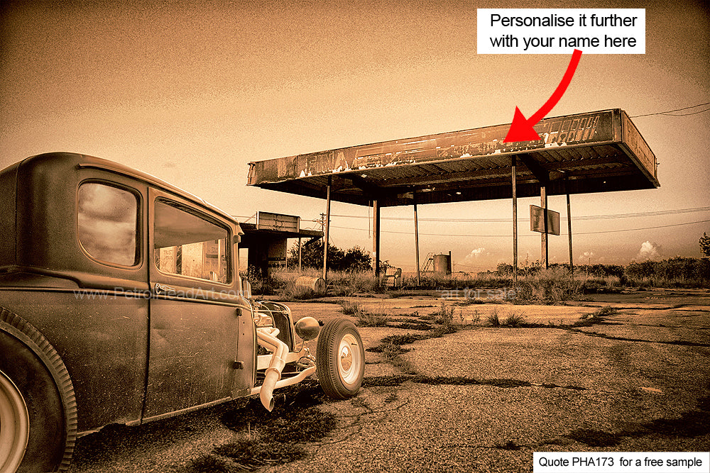 Gas Station Hotrod Art