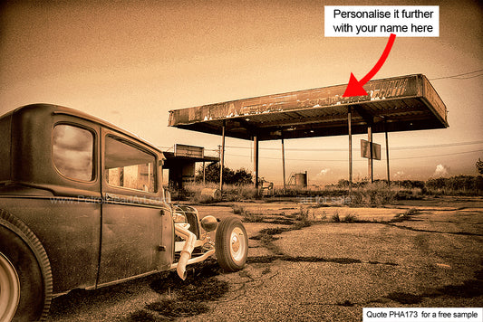 Gas Station Hotrod Art