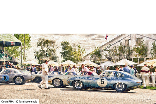 Goodwood Revival E-Type Art