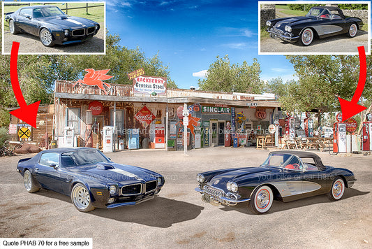 Personalised American Car Wall Art