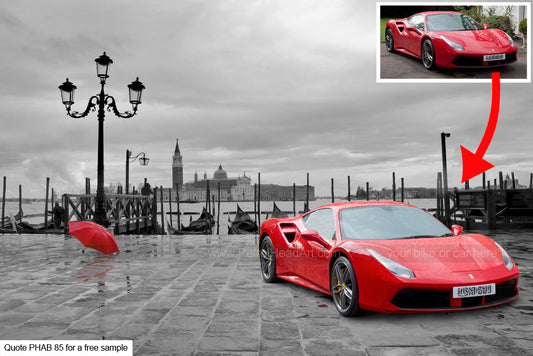 Personalised Ferrari Art Background