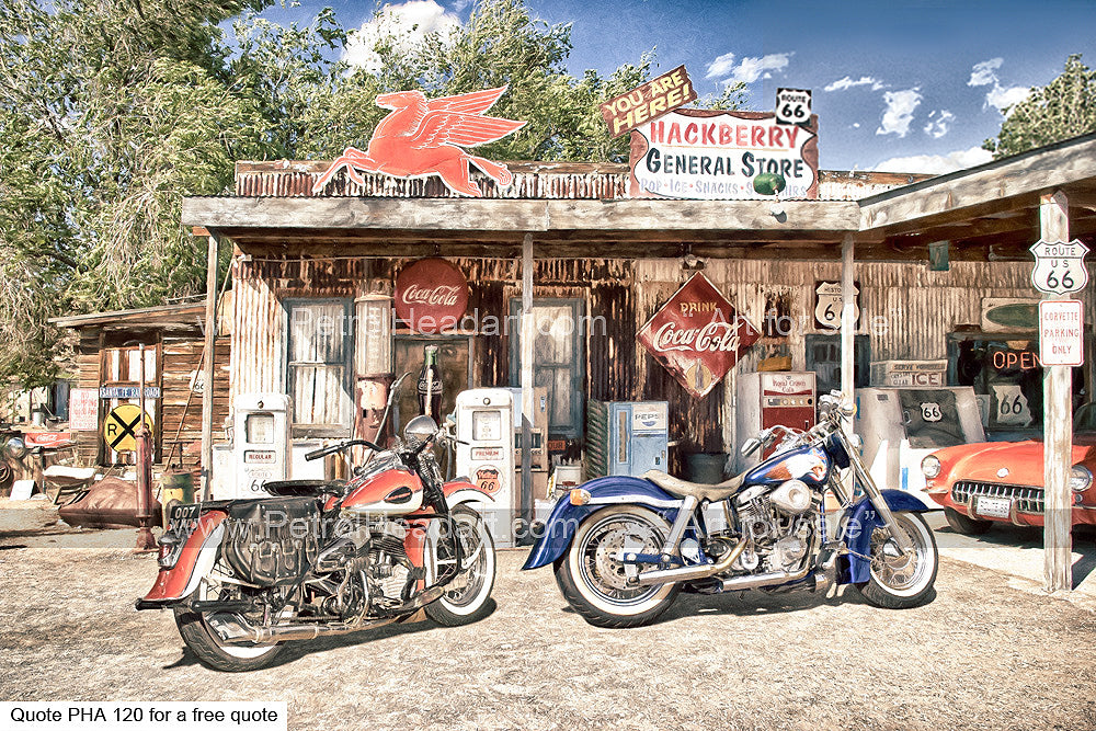 Iconic Harley Route 66 Art For Sale