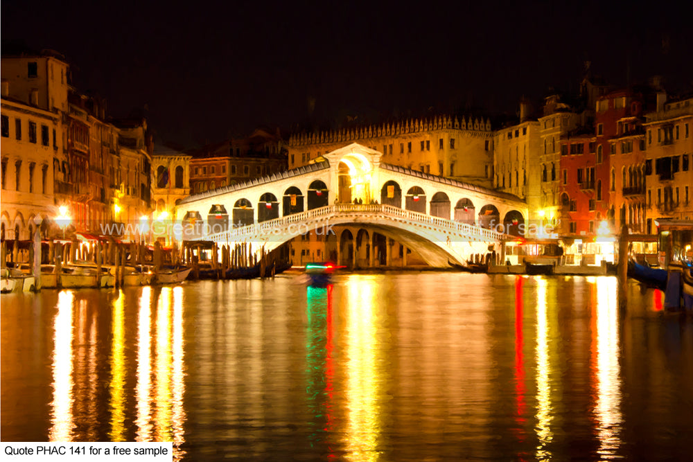 rialto bridge venice greetings card