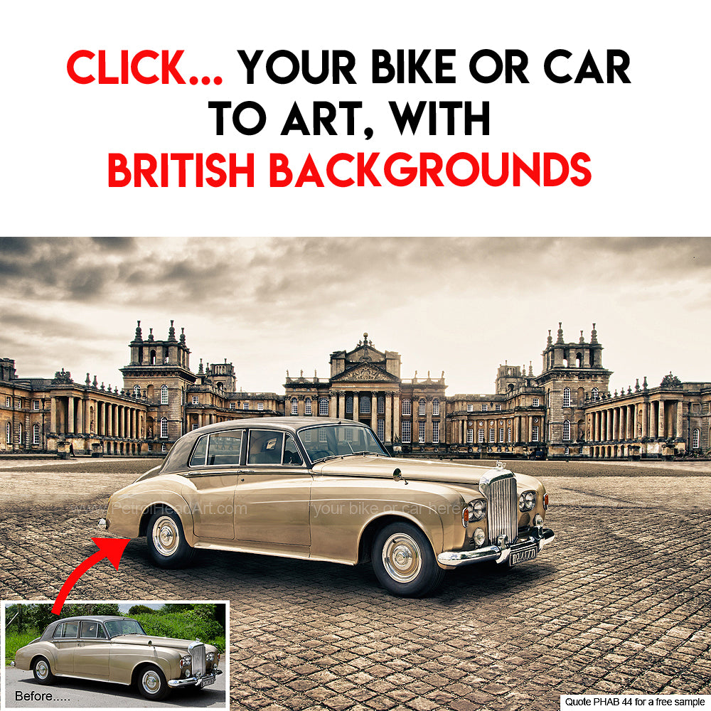 Personalised British Car Art Backgrounds