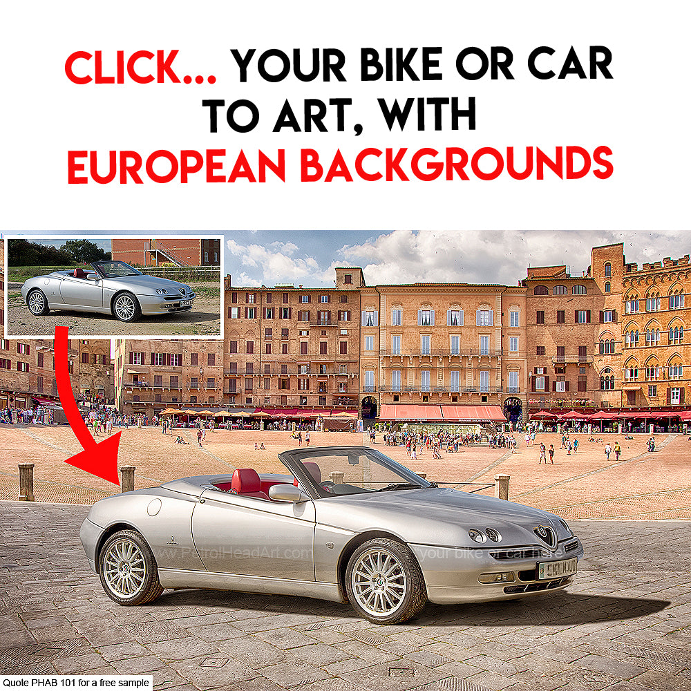 Personalised European Car Art Backgrounds