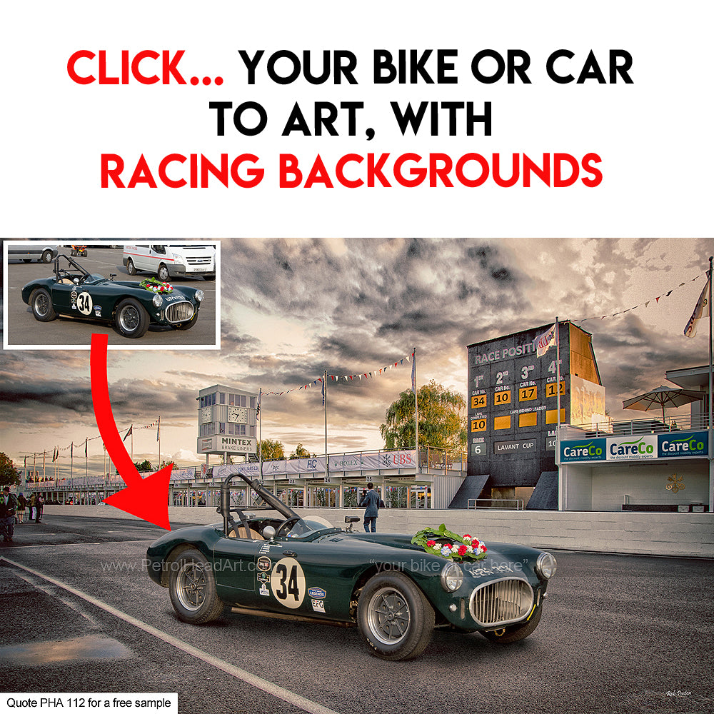 Personalised Racing Car Art Backgrounds