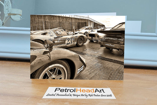 GT40 Art After The Race Greetings Card