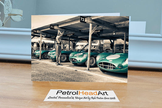 Aston Martin DBR1 Art Greetings Card