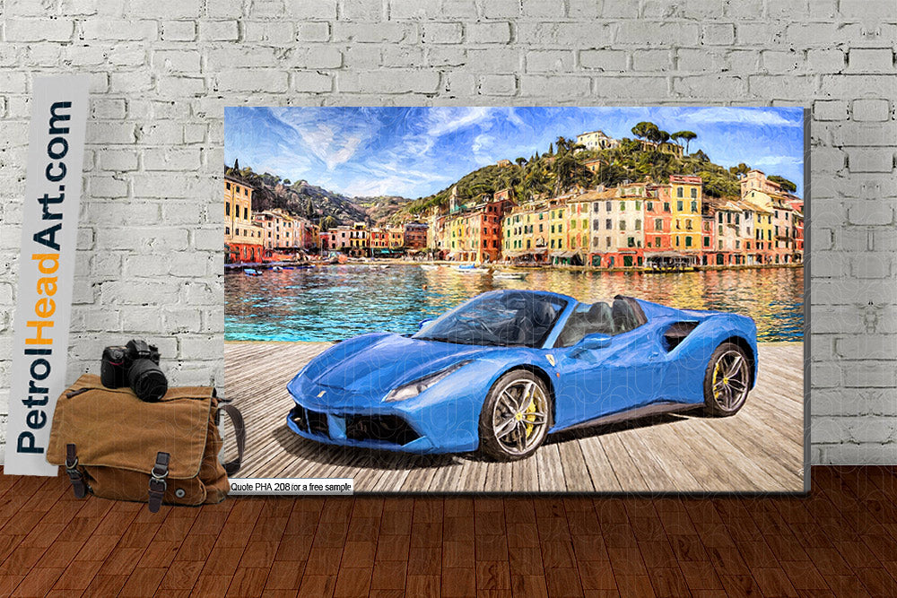 Personalised Ferrari Art Amalfi Coast