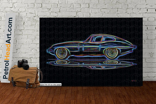 Electric Jaguar E Type Art For Sale