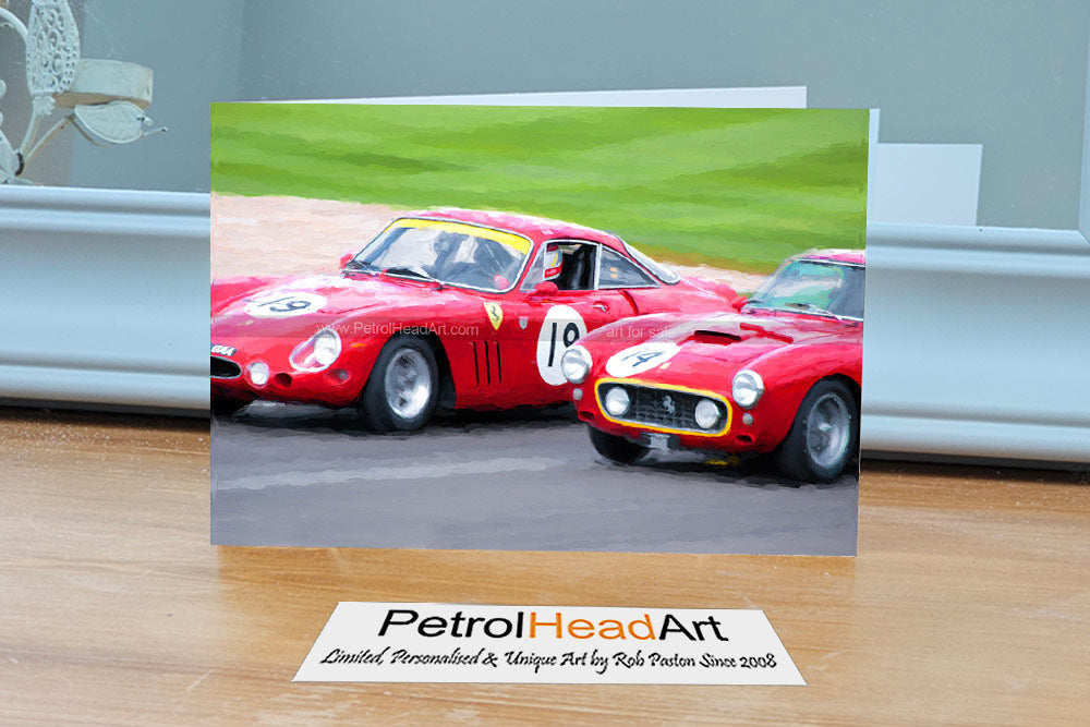 Ferrari Racing Art Greetings Card