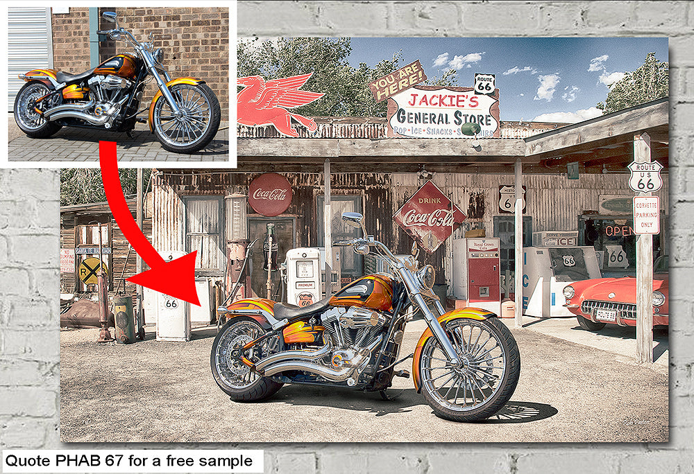 Gifts for Harley Owners Route 66 Art