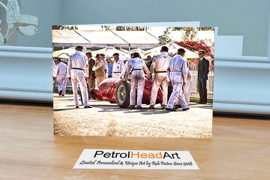 Historic Motor Racing Art Greetings Card