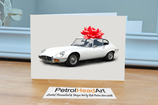 Motoring Gifts Jaguar E-Type Greetings Card