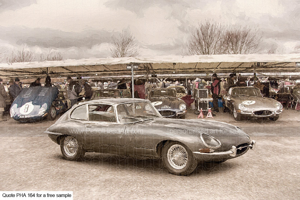 Jaguar EType Art at Goodwood 