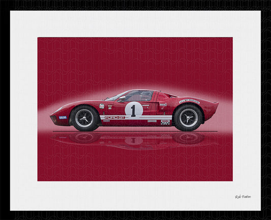 Red GT 40 Art