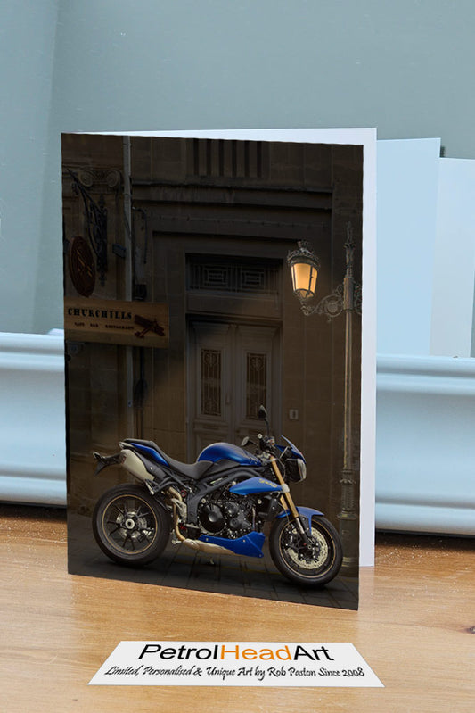 Triumph Speed Triple Art Greetings Card