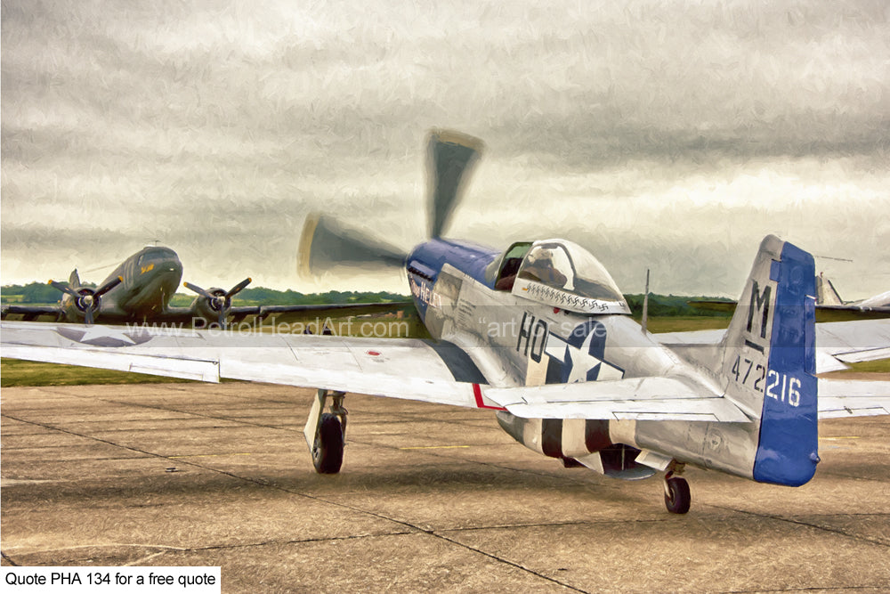 P51 Mustang Aircraft Art For Sale