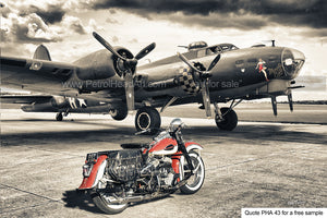 Harley Memphis Belle Art Greetings Card