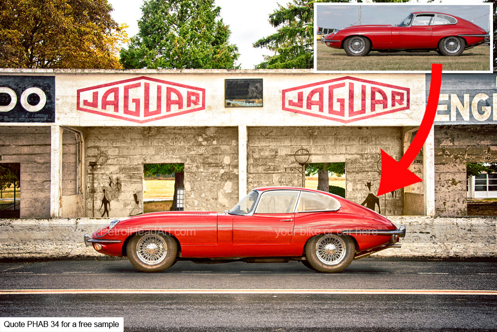Jaguar Motor Racing Art Background