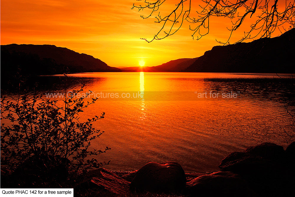 Lake District Art Sunrise Greetings Card