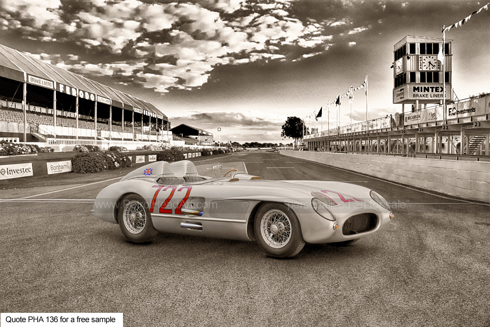 Mercedes 300 Slr 722 Wall Art Greetings Card