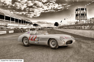 Mercedes 300 Slr 722 Wall Art Greetings Card