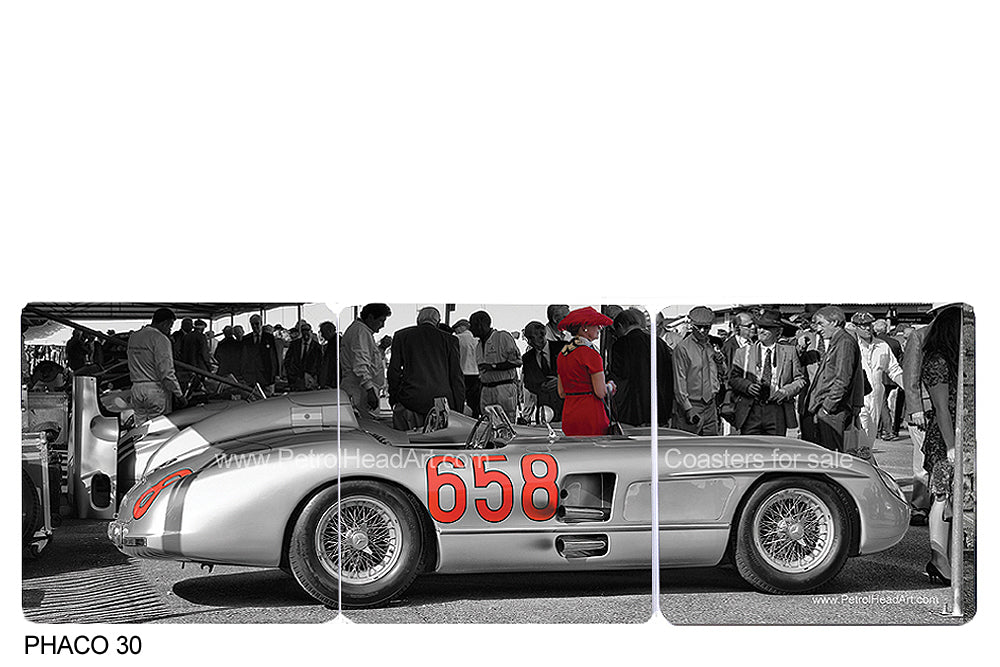 Fangio Mercedes 300 SLR Art Coasters