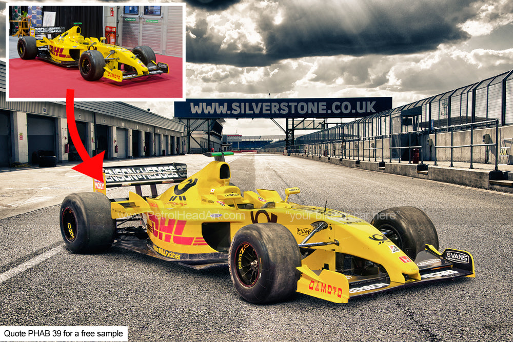 Race Car Art Silverstone Pits Background