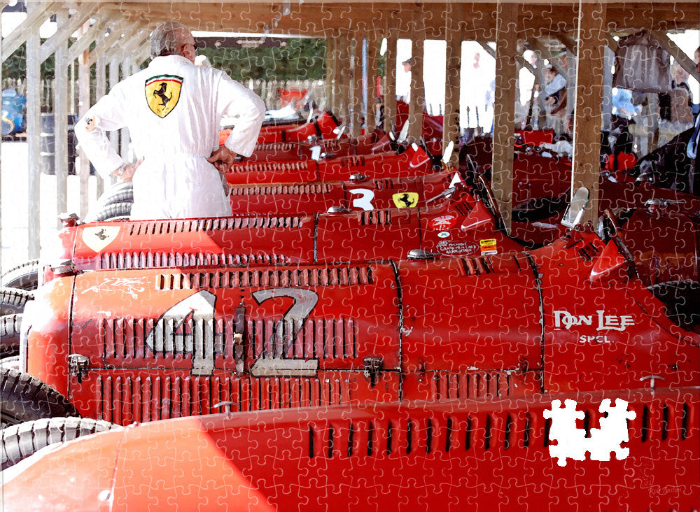 Goodwood Revival Motoring Jigsaw Puzzle Ferrari Alfa Romeo