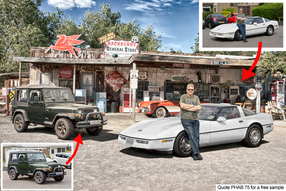 personalised corvette car art
