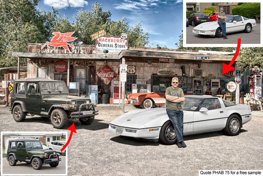 personalised corvette car art