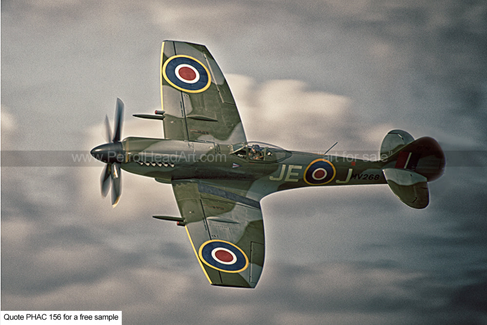 Spitfire Art At Speed Greetings Card